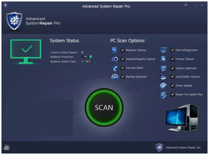 advanced system repair pro free download with key